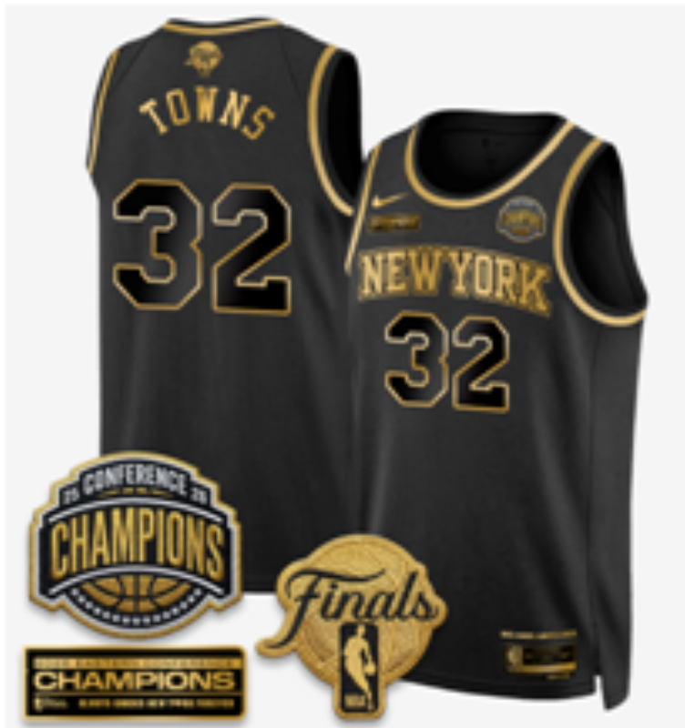 Men New York Knicks #32 Towns black 2026 Nike NBA jersey 0715002